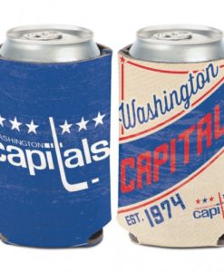 Washington Capitals 12 oz Blue White Vintage Can Koozie Holder