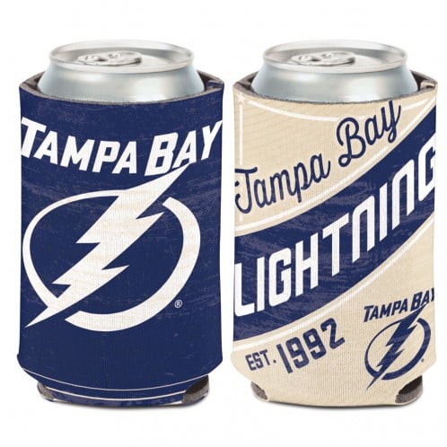 Tampa Bay Lightning 12 oz Blue White Vintage Can Koozie Holder