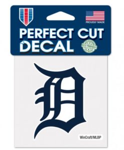 Detroit Tigers 4x4 Perfect Cut Color Blue Decal