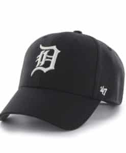Detroit Tigers 47 Brand Black White MVP Adjustable Hat