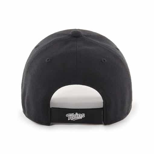 Minnesota Twins 47 Brand Black White MVP Adjustable Hat - Image 2