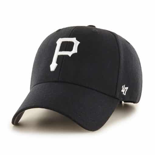 Pittsburgh Pirates 47 Brand Black White MVP Adjustable Hat