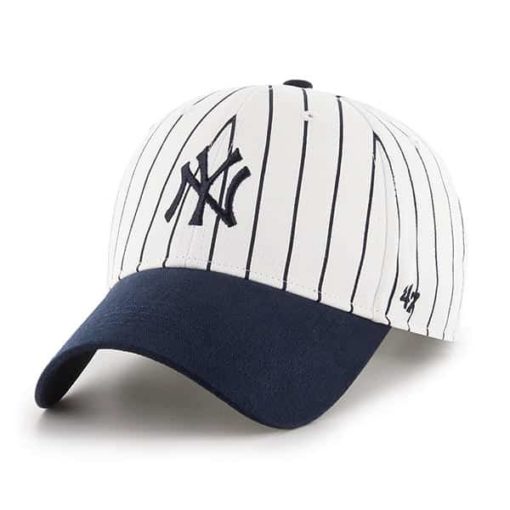 New York Yankees YOUTH 47 Brand White Navy Pinstripe Adjustable Hat
