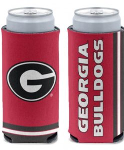 Georgia Bulldogs 12 oz Red Slim Can Koozie Holder