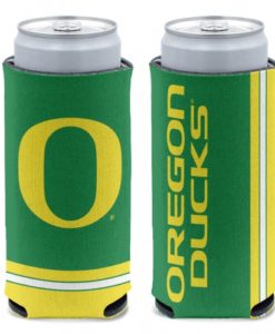 Oregon Ducks 12 oz Green Slim Can Koozie Holder