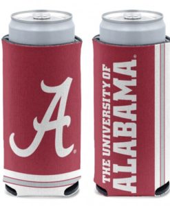 Alabama Crimson Tide 12 oz Crimson Slim Can Koozie Holder