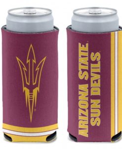 Arizona State Sun Devils 12 oz Maroon Slim Can Koozie Holder