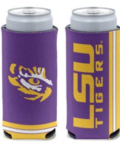 LSU Tigers 12 oz Purple Slim Can Koozie Holder
