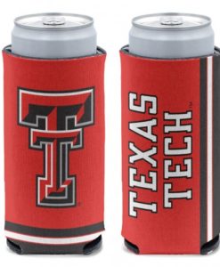 Texas Tech Red Raiders 12 oz Red Slim Can Koozie Holder
