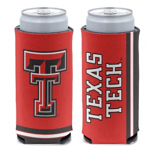 Texas Tech Red Raiders 12 oz Red Slim Can Koozie Holder