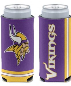 Minnesota Vikings 12 oz Purple Slim Can Koozie Holder