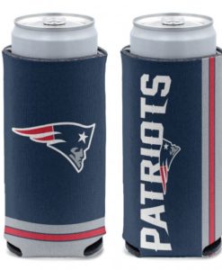 New England Patriots 12 oz Navy Slim Can Koozie Holder