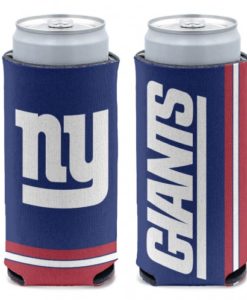 New York Giants 12 oz Blue Slim Can Koozie Holder