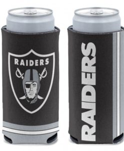 Las Vegas Raiders 12 oz Black Slim Can Koozie Holder