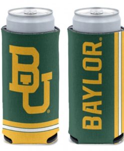 Baylor Bears 12 oz Green Slim Can Koozie Holder