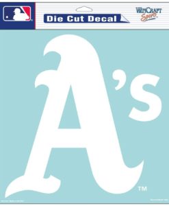 Oakland Athletics Die-Cut Decal - 8"x8" White