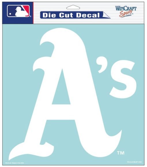 Oakland Athletics Die-Cut Decal - 8"x8" White