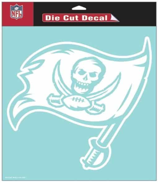 Tampa Bay Buccaneers Die-Cut Decal - 8"x8" White