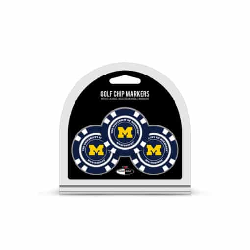 Michigan Wolverines Golf Chip with Marker 3 Pack