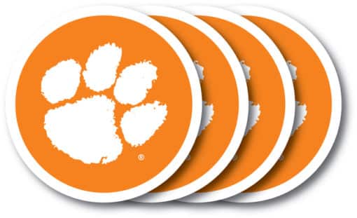 Clemson Tigers Coaster Set - 4 Pack