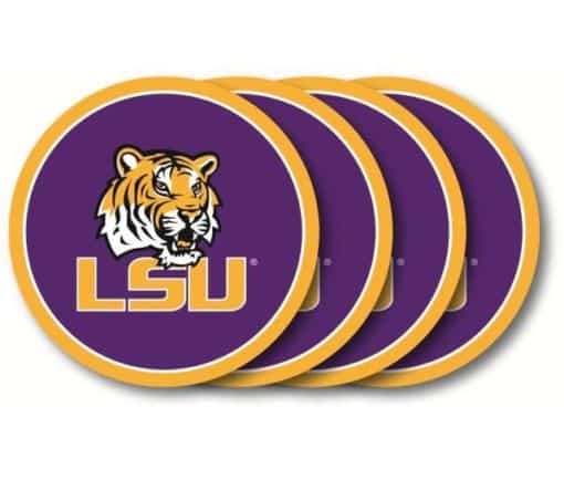 LSU Tigers Coaster Set - 4 Pack