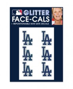 Los Angeles Dodgers Temporary Tattoos Glitter Face Cals