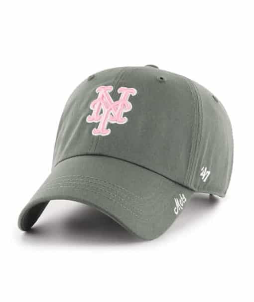 New York Mets Women's 47 Brand Moss Pink Miata Clean Up Hat