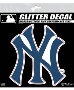 New York Yankees 6"x6" Navy Glitter Ultra Decal