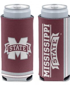 Mississippi State Bulldogs 12 oz Maroon Slim Can Koozie Holder