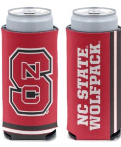 North Carolina State Wolfpack 12 oz Red Slim Can Koozie Holder