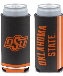 Oklahoma State Cowboys 12 oz Black Slim Can Koozie Holder