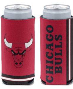 Chicago Bulls 12 oz Red Slim Can Koozie Holder