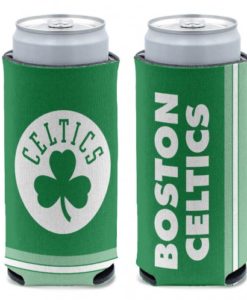 Boston Celtics 12 oz Green Slim Can Koozie Holder