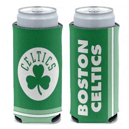 Boston Celtics 12 oz Green Slim Can Koozie Holder