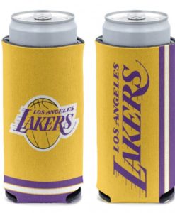 Los Angeles Lakers 12 oz Yellow Slim Can Koozie Holder