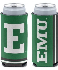 Eastern Michigan Eagles 12 oz Green Slim Can Koozie Holder