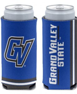 Grand Valley State Lakers 12 oz Blue Black Slim Can Koozie Holder