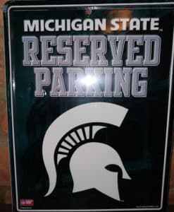 Michigan State Spartans Metal Parking Sign