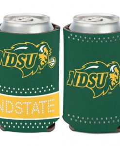 North Dakota State Bison 12 oz Green Bling Can Koozie Holder