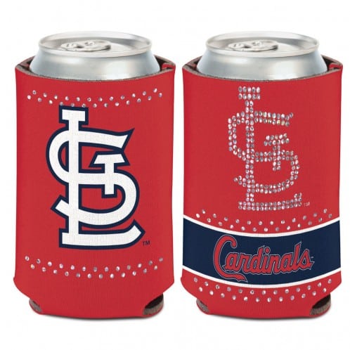 St Louis Cardinals 12 oz Red Bling Can Koozie Holder
