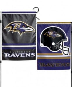 Baltimore Ravens Flag 12x18 Garden Style 2 Sided