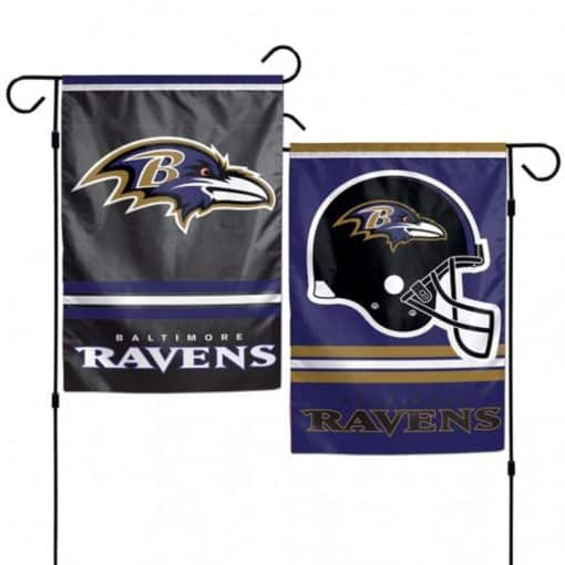 Baltimore Ravens Flag 12x18 Garden Style 2 Sided
