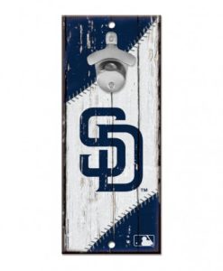 San Diego Padres Bottle Opener Wood Sign 5" x 11"