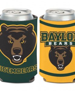 Baylor Bears 12 oz Green Yellow Can Koozie Holder