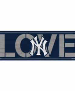 New York Yankees Navy Love 8" x 23" Wood Sign