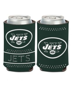 New York Jets 12 oz Green Bling Can Koozie Holder