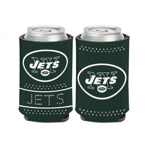 New York Jets 12 oz Green Bling Can Koozie Holder