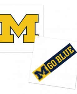 Michigan Wolverines 4 Pack Temporary Tattoos