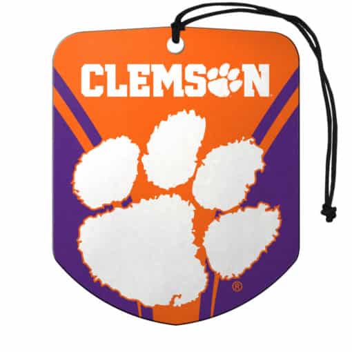 Clemson Tigers Air Freshener Shield Design 2 Pack