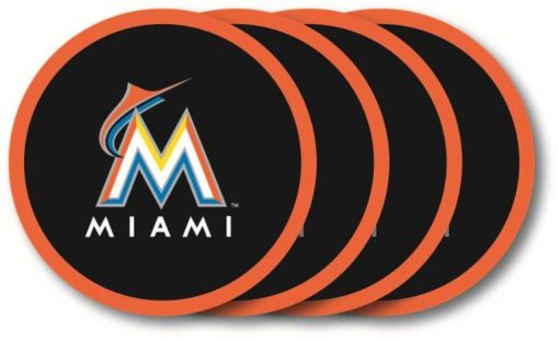 Miami Marlins Coaster Set - 4 Pack